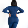 Zip-up Ribbed Jumpsuit - Image 4