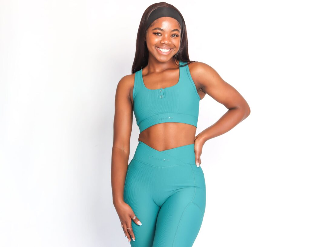 Wrap Over Leggings with Square Shape Bra - Image 3